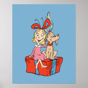 Cindy Lou Who & Max Weihnachtsgeschenk Poster