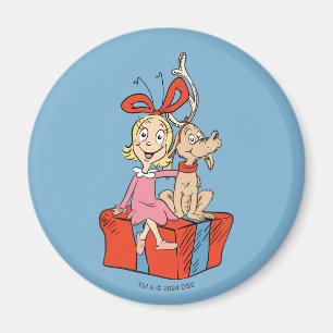 Cindy Lou Who und Max auf einem Geschenk Magnet