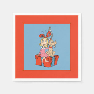 Cindy Lou Who und Max auf einem Geschenk Serviette