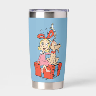 Cindy Lou Who und Max auf einem Geschenk Thermobecher