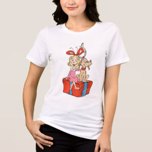 Cindy Lou Who und Max auf einem Geschenk Tri-Blend Shirt