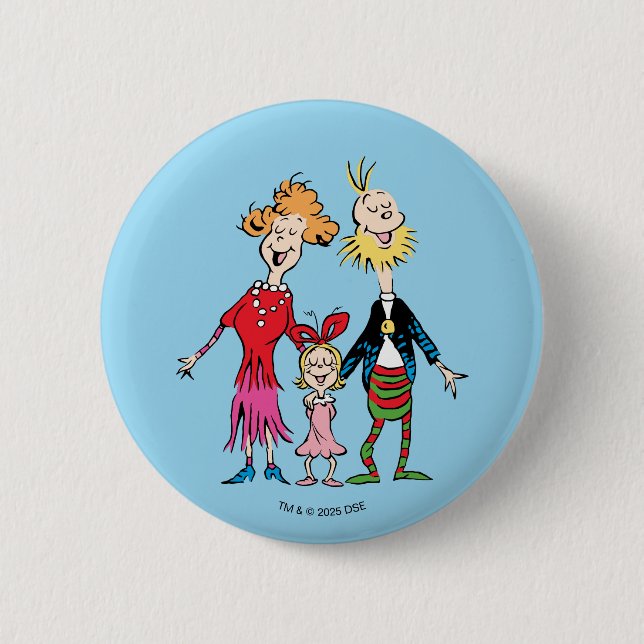 Cindy Lou Whos Familienporträt Button (Vorderseite)