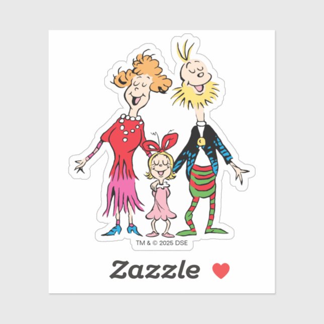 Cindy Lou Who's Family Portrait Aufkleber (Blatt)