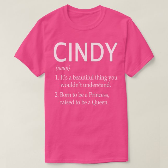 Cindy Name Gift 145 T-Shirt (Design vorne)