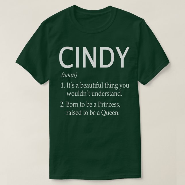 Cindy Name Gift 8 T-Shirt (Design vorne)