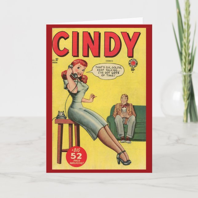 "Cindy"-Vintage Comic-Abdeckkarte Karte (Vorderseite)