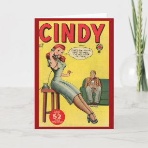 "Cindy"-Vintage Comic-Abdeckkarte Karte