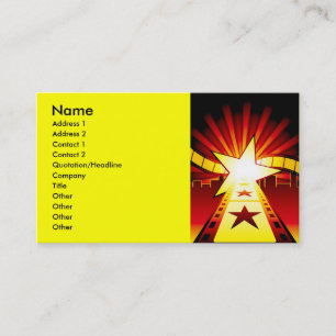 CINEMA7, Name, Anschrift 1, Adresse 2, Kontakt 1,. Visitenkarte