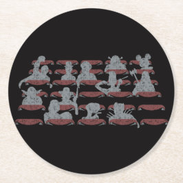 Cinema hall of fame runder pappuntersetzer