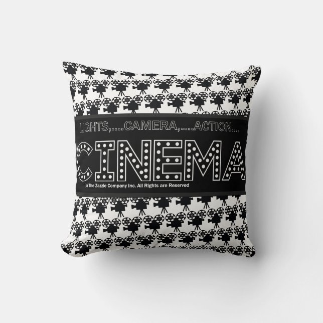 *CINEMA* Logo et Coussin Motif de caméra (Recto)