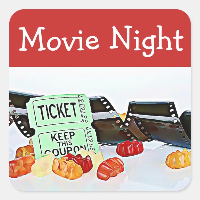 Cinéma Nuit Théâtre Stickers Anniversaire (Devant)
