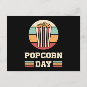 Cinema Popcorn Day Movie Snack Pop Filmgeschenk Id Postkarte