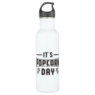 Cinema Popcorn Day Snack Movie Pop Filmgeschenk Edelstahlflasche