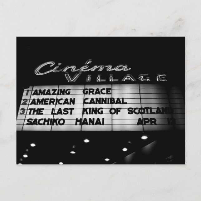 Cinema Village Postkarte (Vorderseite)