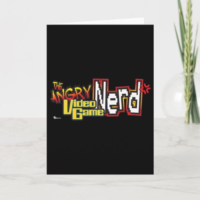 Cinemacre Angry Video Game Nerd Logo Premium Karte (Vorderseite)
