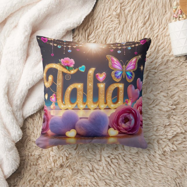"Cinematic Comfort: Talia's Fluffy Cushion" Kissen (Decke)