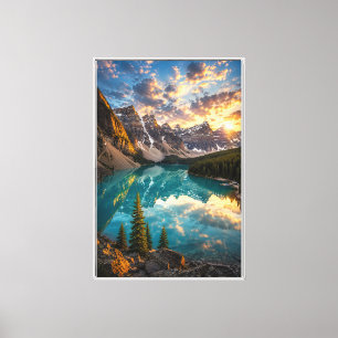 Cinematic Moraine Lake Kanada Berglandschaft Leinwanddruck