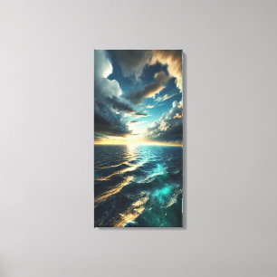 Cinematic Ocean Horizon - Kunstleder drucken Leinwanddruck
