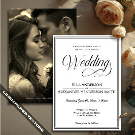 Cinematic Photo Vintage Wedding Invitation Einladung