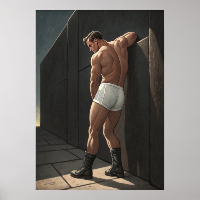 Cinematischer Typ an der Wand Poster (Vorne)