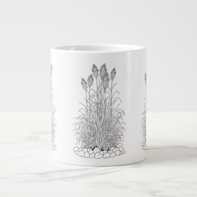 Cinna arundinacea - Waldgras - Einheimische Pflanz Jumbo-Tasse (Vorderseite)