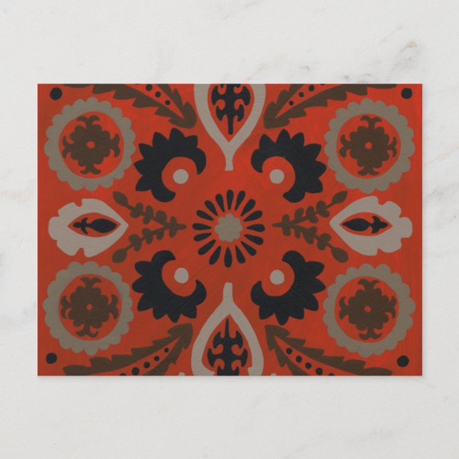 Cinnabar Suzani II Postkarte (Vorderseite)