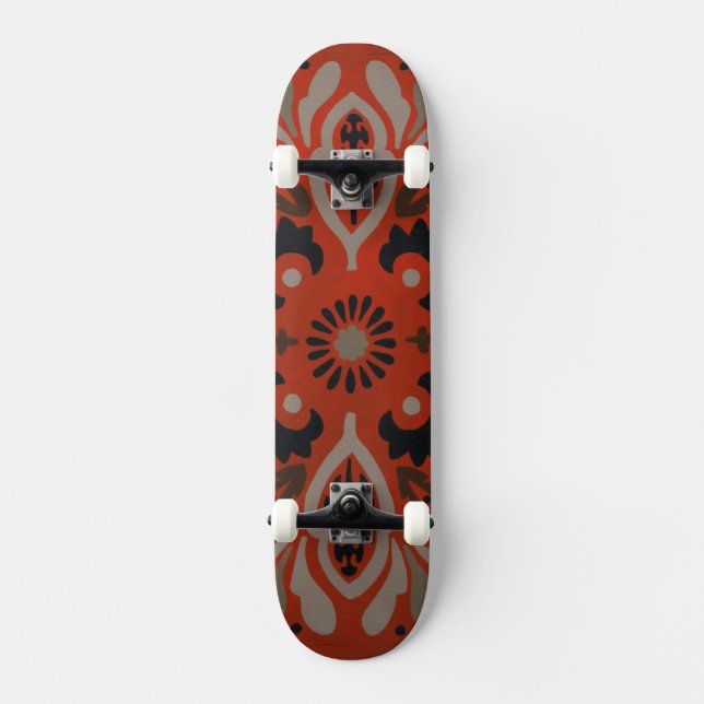 Cinnabar Suzani II Skateboard (Vorderseite)