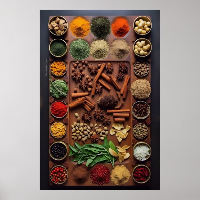 Cinnamon and Cloves Gewürzküche Wand an Wand Poster (Vorne)