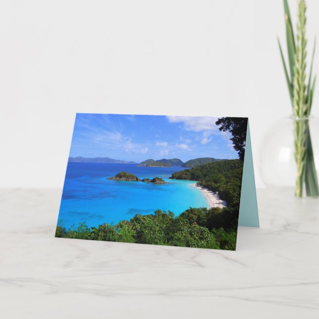 Cinnamon Bay Panorama, St. John, USA.V.I. Karte (Vorderseite)