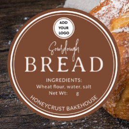 Cinnamon Brown Bakery Sauerteigbrot-Logo-Aufkleber Runder Aufkleber
