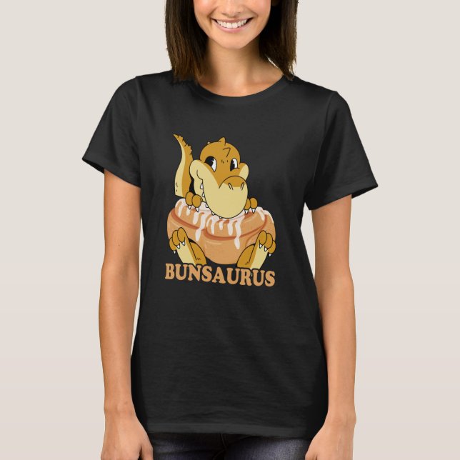 Cinnamon Bun Dinosaur Sweet Pastry Dino Cinnamon R T-Shirt (Vorderseite)