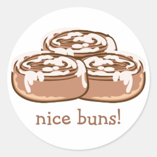 Cinnamon Bun Runder Aufkleber