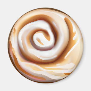 Cinnamon Bun / ZimtRoll mit Icing Magnet
