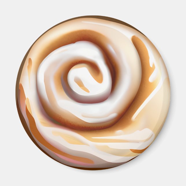 Cinnamon Bun / ZimtRoll mit Icing Magnet (Vorne)