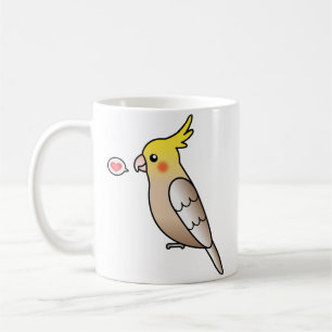 Cinnamon Cartoon Cockatiel Parrot Bird Liebe Kaffeetasse