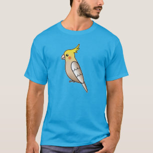Cinnamon Cartoon Cockatiel Parrot Bird T-Shirt