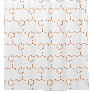 Cinnamon Cinnamaldehyd Molekulare chemische Formel Duschvorhang