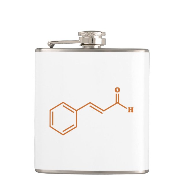 Cinnamon Cinnamaldehyd Molekulare chemische Formel Flachmann (Vorderseite)