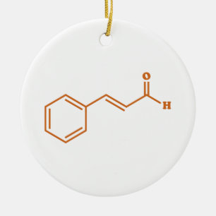 Cinnamon Cinnamaldehyd Molekulare chemische Formel Keramik Ornament