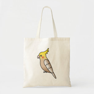Cinnamon Color Cockatiel Cartoon Parrot Bird Tragetasche