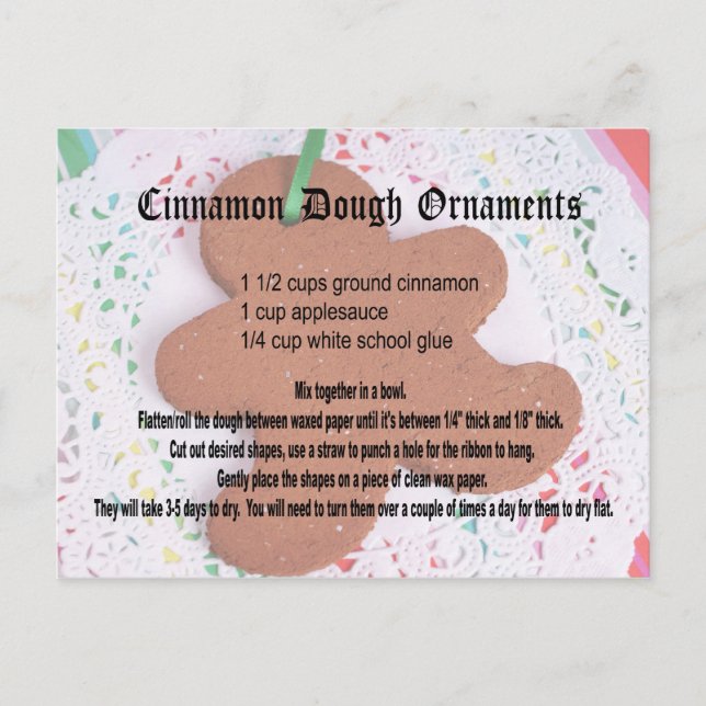 Cinnamon Dough Ornament Postkarte (Vorderseite)