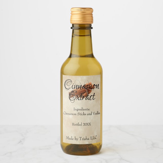Cinnamon Extract Custom Label Weinetikett (Vorderseite)