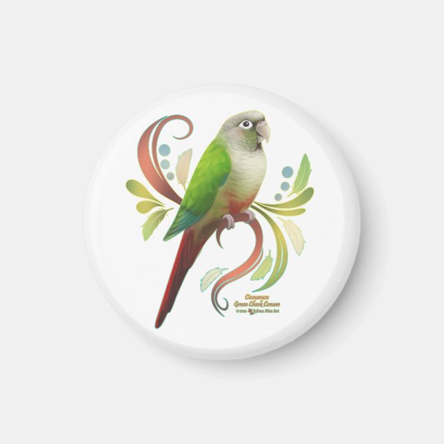 Cinnamon Green Cheek Conture Magnet (Vorne)