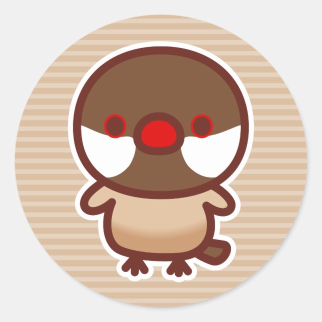 Cinnamon Java Sparrow Runder Aufkleber (Vorderseite)