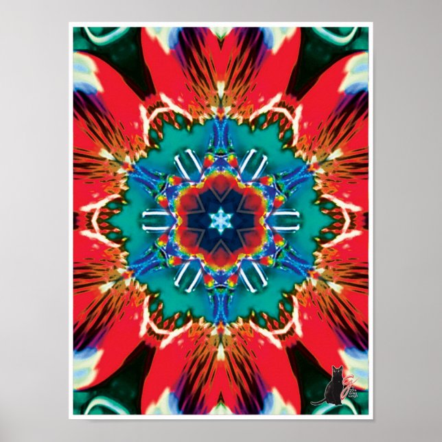 Cinnamon Kinetic Collage Kaleidoscope Poster (Vorne)
