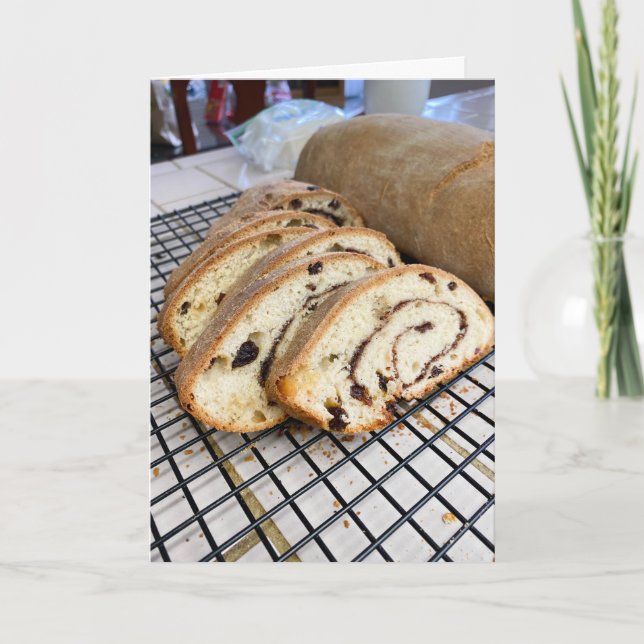 Cinnamon Raisin Brot Dankeskarte (Vorderseite)
