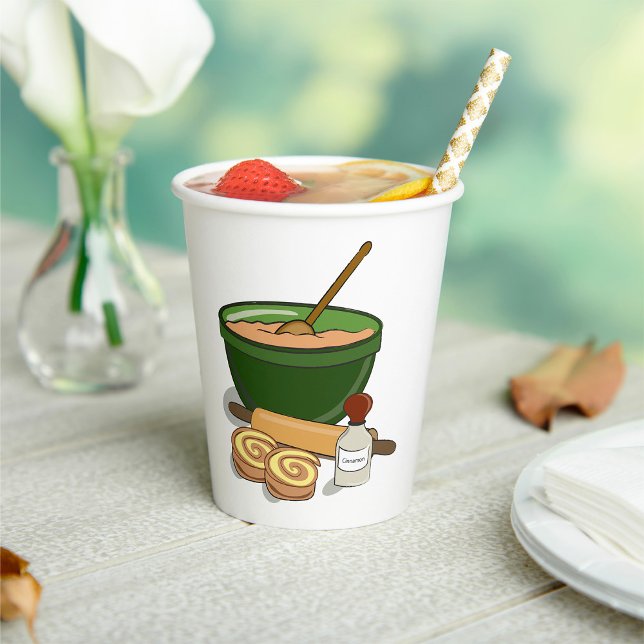 Cinnamon Roll Backingredients Gemütliche Küche Pappbecher (Von Creator hochgeladen)