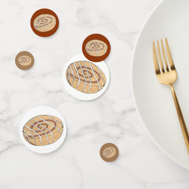 Cinnamon Roll Bun Konditorei Backwaren Bake Sale Konfetti (Gruppe)