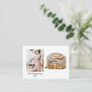 Cinnamon Roll Foto Weihnachtskarte Mitteilungskarte