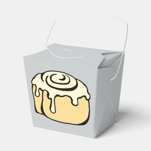 Cinnamon Roll Honey Bun Cartoon Design Grau Niedli Geschenkschachtel (Vorderseite)